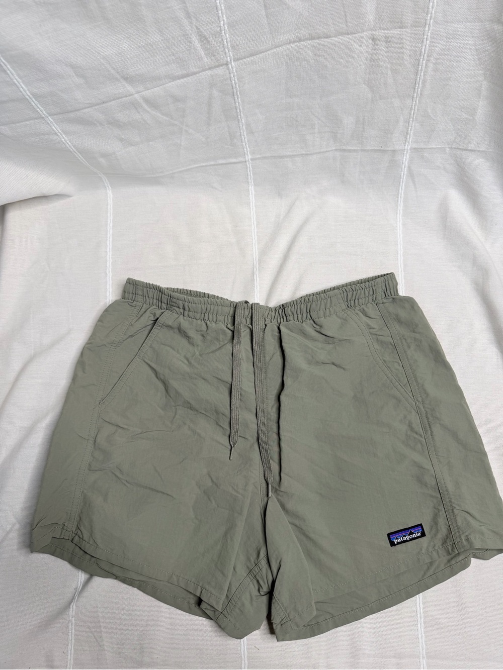 Patagonia Men’s Sage Green Elastic-Waist Hybrid Shorts